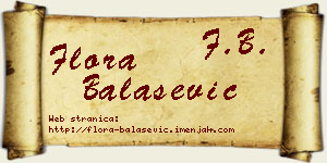 Flora Balašević vizit kartica